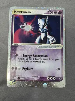 2003 Pokemon Ruby Sapphire Mewtwo EX Holo Ultra Rare 101/109 NM - Image 3
