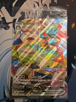 Snorlax VMAX JUMBO Card 142/202 Stamped Gamestop Promo Pokemon Sword & Shield - Image 1
