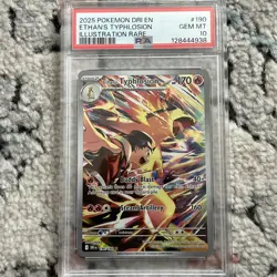 Pokemon TCG Destined Rivals Ethan's Typhlosion Card 190/182 PSA 10 - Image 1