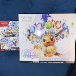 Pokemon TCG Prismatic Evolutions ETB with Booster Bundle 2-Pack Sealed - Image 1