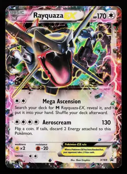 Rayquaza EX (Shiny) XY69 Holo Black Star Promo Pokemon Card - Image 1