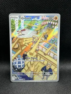 Timburr 183/167 IR Twilight Masquerade Sv06 ILLUSTRATION RARE HOLO Pokemon Foil - Image 1