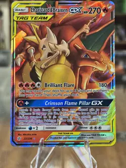 Charizard & Braixen GX 22/236 Sm-Cosmic Eclipse Holo 2019 Pokemon Free Shipping! - Image 3