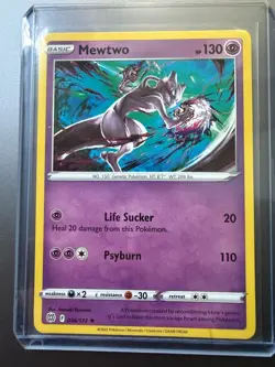 Pokemon 2022 Brilliant Stars Mewtwo Rare 056/172 - NM - Mint - Pack Fresh - Image 1