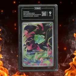 Pokemon Mega Evolution BULBASAUR 133/132 Stamped Illustration Rare TAG 9 - Image 1