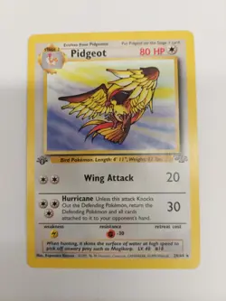 Pokemon 1st Edition Non-holo Rare Pidgeot Jungle 24/64 WotC 1999 - Image 1