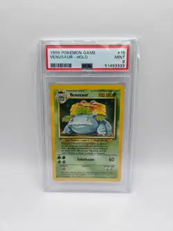 Pokemon PSA 9 MINT Venusaur Holo | 15 | Base Set Unlimited TCG - Image 1