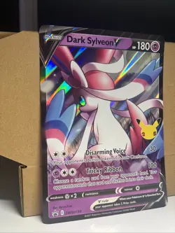 JUMBO Oversized Dark Sylveon V Promo SWSH134 Pokemon Celebrations NM - Image 2