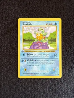 Squirtle 1st Edition Base Set Shadowless 63/102 1999 Pokemon - Image 1