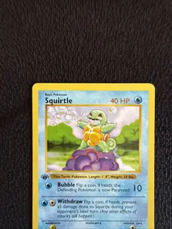 Squirtle 1st Edition Base Set Shadowless 63/102 1999 Pokemon - Image 3