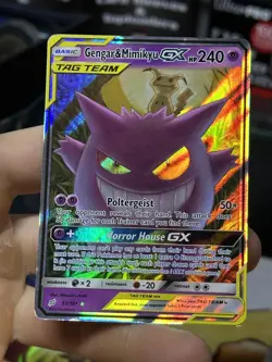 Gengar & Mimikyu GX 53/181 Team Up 2019 Tag Team Holo Rare Pokemon Card TCG - Image 4