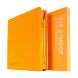 Vault X Neon Orange Exo Tec Zip Binder 9 Pocket Side Loading Holds 360 Cards TCG - Image 1