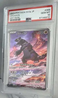 Groudon Art Rare 69 2023 Pokemon Card Japanese SV3a PSA 10 - Image 2