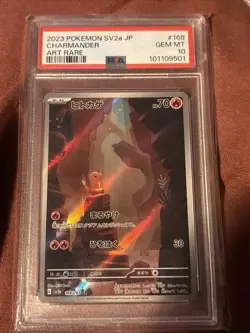 Pokemon TCG Charmander #168/165 Sv: Scarlet & Violet 151 Card PSA 10 - Image 1