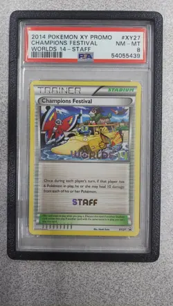 Pokemon PSA 8 NM-Mint 2014 Champions Festival STAFF World Championship Card XY27 - Image 1