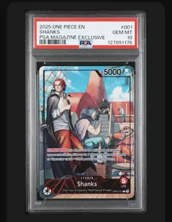 PSA 10 Shanks (2025 PSA Magazine Promo) OP09-001 One Piece Promotion Cards Foil - Image 1