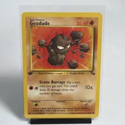 Pokemon Geodude 1st Edition Fossil Card 47/62 LP-NM - Image 1