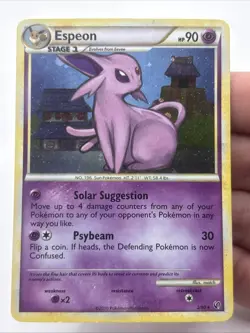 Espeon Undaunted Holo Rare 2/90 Pokemon Card 2010 - Image 1