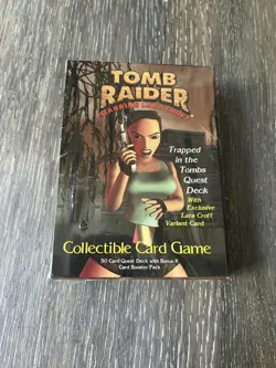 Tomb Raider Lara Croft Trapped in the Tombs Quest Deck Card Game 1999 NIB Sealed - Image 1