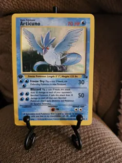 Pokemon TCG Articuno 1st Edition Holo Rare Card 2/62 Fossil - Image 1
