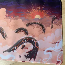Rayquaza Pokemon Rubber Playmat Play Mat For Tcg Trading Card Game Mouse Pad - Image 3
