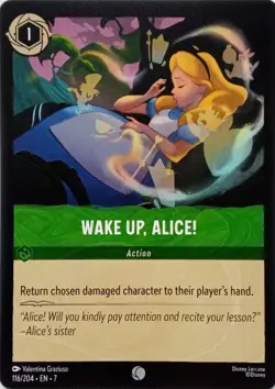 116/204 WAKE UP, ALICE! EN7 COMMON DISNEY LORCANA CARD - Image 1