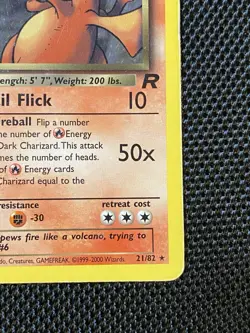 Dark Charizard - 21/82 - Pokemon Team Rocket 1st Edition Rare Card WOTC HP/MP - Image 5