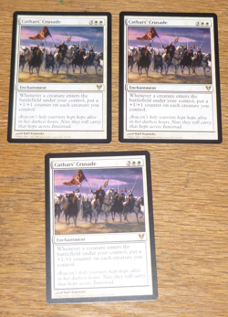 x3 CATHARS' CRUSADE, Avacyn Restored, NM, MTG Magic: The Gathering - Image 1