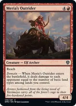 Meria's Outrider 138 MTG Dominaria United Common NP - Image 1