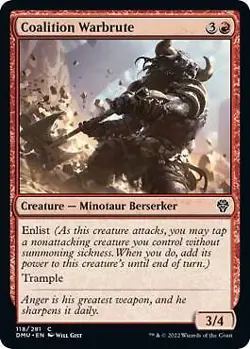 Coalition Warbrute 118 MTG Dominaria United Common NP - Image 1
