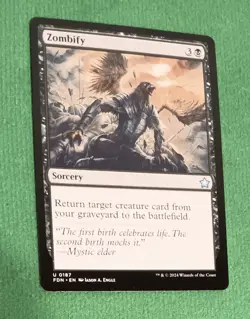 MTG Zombify - Foundations - 0187 Uncommon Sorcery - Image 1