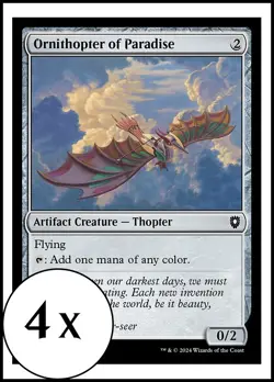 MTG - 4 x Ornithopter of Paradise - Bloomburrow Commander - Playset 4x x4 - Image 1