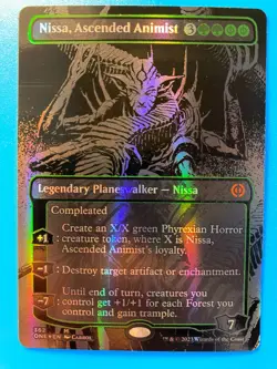 MTG 1x FOIL Nissa, Ascended Animist 362 Phyrexia: All Will Be On Magic the x1 NM - Image 1