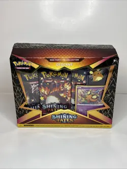 ✅Pokemon Shining Fates Mad Party Pin Collection Box Sealed New Dedenne 820650808685 - Image 1