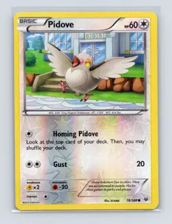Pokemon TCG Pidove 78/108 XY - Roaring Skies Reverse Holo LP - Image 1
