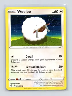 Pokemon TCG Wooloo (221) 221/264 SWSH08: Fusion Strike Normal NM - Image 1