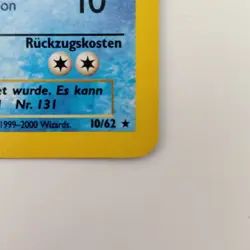 Pokemon TCG Karte - Lapras - 10/62 Holo Rare - Fossil Set Deutsch - Image 3