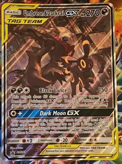 Pokemon TCG Umbreon Darkrai GX SM241 Black Star Promo Card NM Condition Jumbo - Image 1