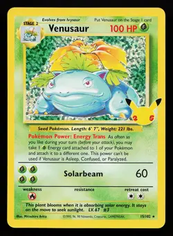Venusaur 15/102 Holo Celebrations Classic Collection Pokemon Card - Image 1