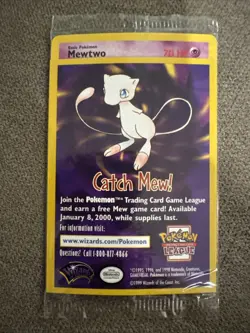 1x Sealed MEWTWO # 3 Black Star Promo WB Movie WOTC Pokemon Card (Purple) - Image 1