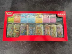 3x Pokemon TCG: Prismatic Evolutions Costco Mini Tins 8 Pack - New & Sealed?? - Image 2