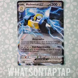 Pokemon Card Melmetal Ex 153/197 Ultra Rare Scarlet Violet Obsidian Flames LP - Image 1