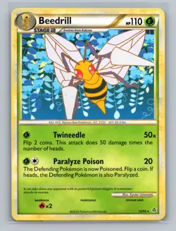 Pokemon TCG Beedrill 12/95 Unleashed Normal LP - Image 1