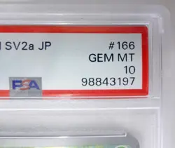 Pokemon Scarlet & Violet 151 Japanese Bulbasaur Full Art Rare 166/165 PSA 10! - Image 4