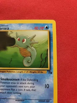Pokemon: Horsea 1st Edition #49/62 Fossil 1999 Vintage WOTC Non-holo - LP - I133 - Image 4
