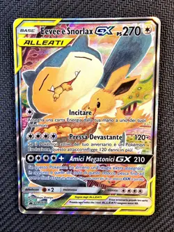Pokemon | Eevee & Snorlax GX Sm169 Team Up Sole Luna Promo 2019 Italiano Komiya - Image 1