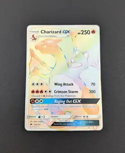 Charizard GX 150 Burning Shadows Secret Rare Rainbow Pokemon TCG MP - Image 1