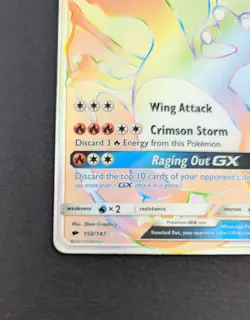 Charizard GX 150 Burning Shadows Secret Rare Rainbow Pokemon TCG MP - Image 4