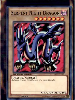 Yu-Gi-Oh Serpent Night Dragon Speed Duel SS03-ENA01 1st Edition Non Holo - Image 1