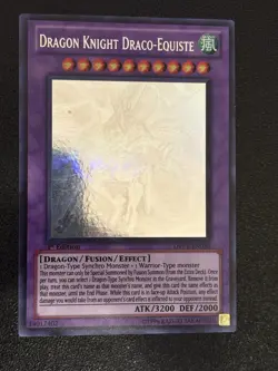 Dragon Knight Draco-Equiste DREV-EN038 Ghost Rare 1st NM Yugioh Card English - Image 1